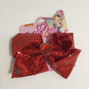 NEW JoJo Siwa Red sparkly giant hair bow Dorothy